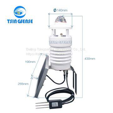 WAS3000 Wireless Agricultural Weather Monitoring Station With Light Intensity Sensor and Solar Radiation Sensor and Soil Temperature and Humidity Sensor Integrated Solar Panels photo-4