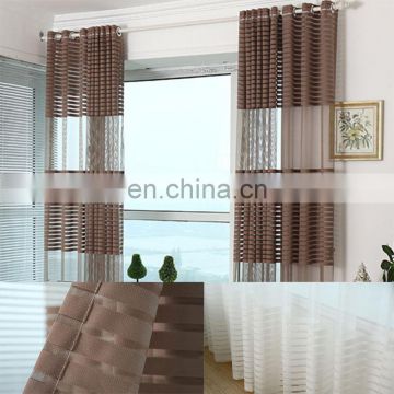 Striped living room balcony two color sheer curtains