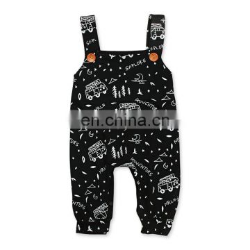 Toddler Boy Jumpsuit Baby Summer Romper Cartoon BUS letter print