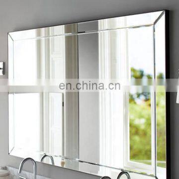 Modern design furniture frameless wall beveled edge border dressing mirror