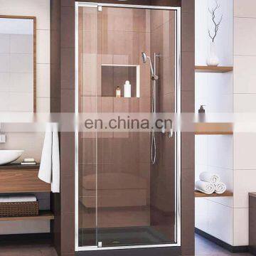 Bathroom stainless steel frame tempered shower glass