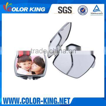 Cheap Sublimation Blank Compact Printable Portable Metal Dressing Mirror photo-2