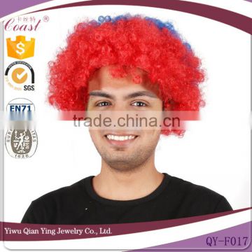 cheap short promotional world cup Colombia small afro wigs