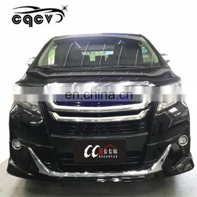 Hot sell plastic material body kit for Toyota Alphard front spoiler rear diffuser and side skirts for toyota Alphard facelift