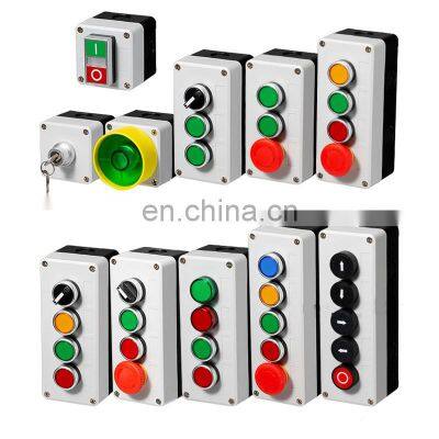 Button switch control box plastic hand-held self starting button waterproof box electrical industrial emergency stop switch