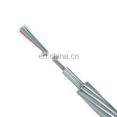 Central Tube Optical Ground Wire Outdoor Single Mode 24 core OPGW Fiber Optic Cable