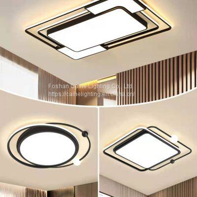 Modern bedroom ceiling lamp room master bedroom guest room lamp Nordic creative square LED geometric design ceiling lamp