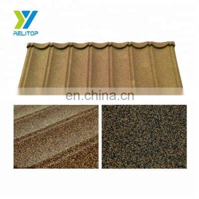 Aluminum Zinc Building Materials Flat Sheet Stone Coated Metal Roofing Tile in Nigeria