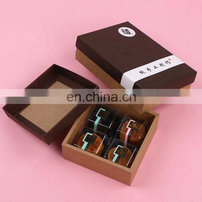 Mooncake Box Cover and Base Flat Foldable Macaron Candy Dessert Packaging Snacks Packing Chocolate Boxes for Cake