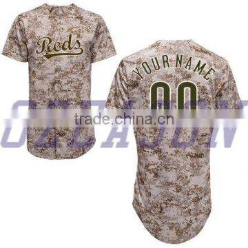 Hot Sale Dri Fit Camo Softball/baseball t Shirt Jersey for Sport Match Game Wholesale