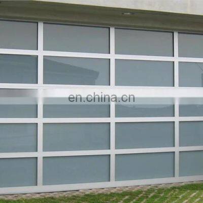 Modern Automatic Aluminum Sectional Panel Glass Garage Doors for Homes photo-4