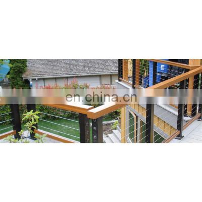 Outdoor balcony deck fence cable railings