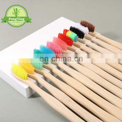 china factory ECO friendly Colored Natural Bamboo Toothbrush