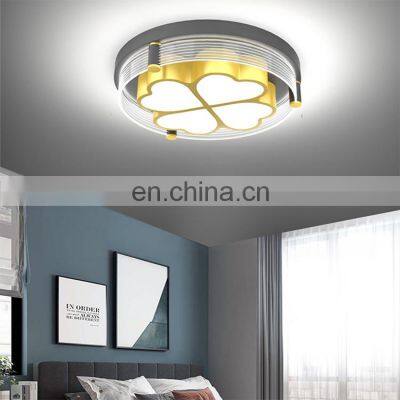 Personality Fashion Decoration Indoor Bedroom 36W 48W Black Gold Modern Acrylic LED Ceiling Lamp