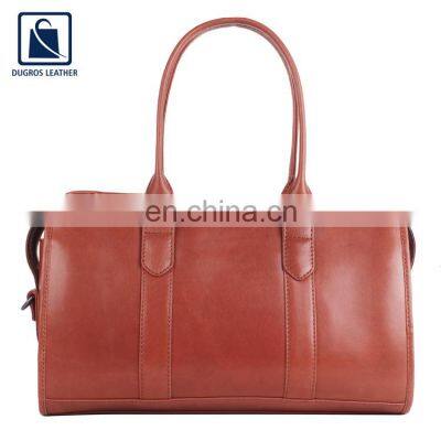 Zipper Closure Type Eye Catching Pattern Stylish Fashion Women Genuine Leather Handbag