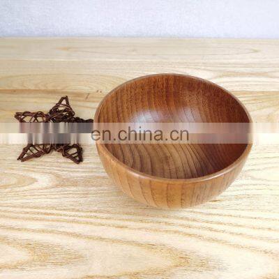 xiangteng kitchen utensils custom solid wood fruit bowl eco-friendly wooden bowl logo custom acacia wood round salad bowl