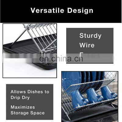 Wholesale Kitchen Over Sink Dish Drying Rack Metal Kitchen Organizer Stainless Steel Dish Drying Rack Sink Rack photo-5
