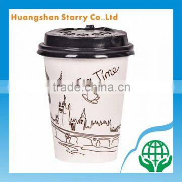 PLA Hot/Cold Drink Disposable Paper Cup With Lid