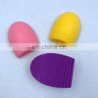 Wholesale Customized Colorful Egg Shaped Silicone Make Up Brush Cleaner