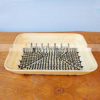 Polished Healthy Product Bamboo Mixed Seagrass Serving Tray Decor Table Traditional Vietnam Supplier photo-2