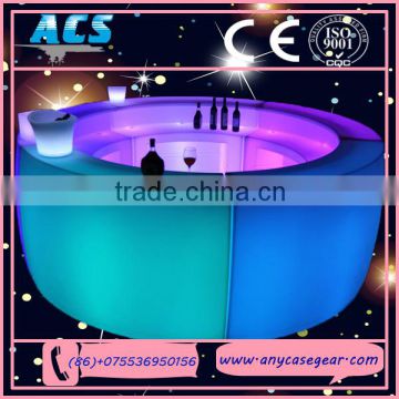 2015 ACS RGB LED furniture modern restaurant pvc furniture