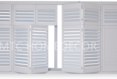 Customized shapes and colored Basswood, paulownia wood, PVC shutters window coverings