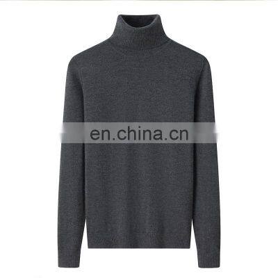 Hot Selling Classic 100% Cashmere Pullover Women's Thick Winter Turtleneck Sweater Knitted Solid Style with Front Back Logo