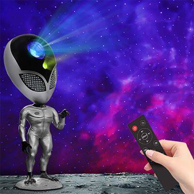 2022 New Product Decor Led Talking Alien Star Light Galaxy Starry Sky Projector Light Alien Galaxy Projector for kids