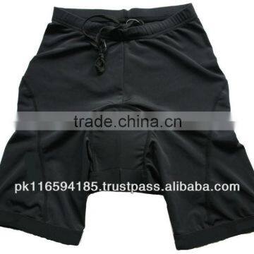 Custom Men's Black Plain Dyed Spandex Cycling Shorts