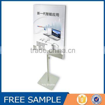 A4 Table Metal Brushed Silver Poster display stand poster Display rack