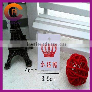300g white card red printed custom elastic string jewelry tags