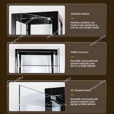 Premium LED Display Cabinet: High-Transparency Tempered Glass, Adjustable Laminates, Perfect for Model Car Showcase. photo-5