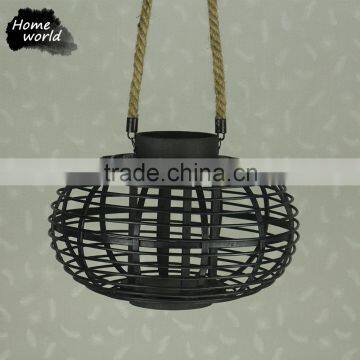 Black Elegant Antique Collectible Outdoor Candle Lantern photo-2