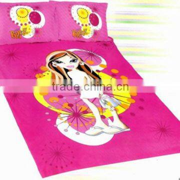 4 Pcs Cotton Reactive Print Child Duvet Cover Bed Set