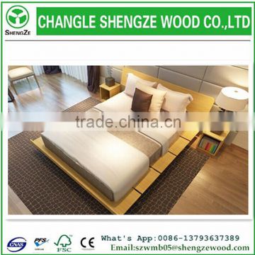 2015 popular style simple design wooden bed