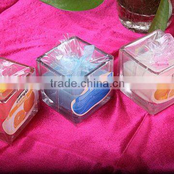 colourful glass candle/art candle