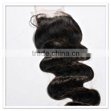 Qingdao Hair Virgin Color Natural Root Super Skin Brazilian Human Hair Silk Base Closure photo-3