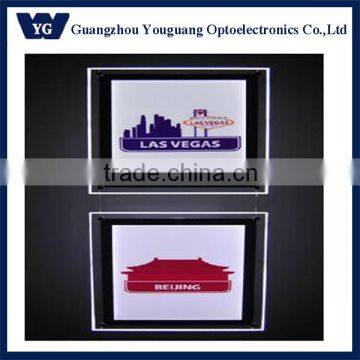 CRD A1 Hanging Slim Crystal LED Light Box, hanging picture frame led light box