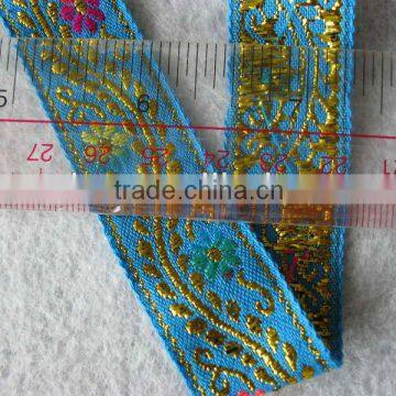 Jacquard Trim Tape with Embroidery, Crafts Sew on