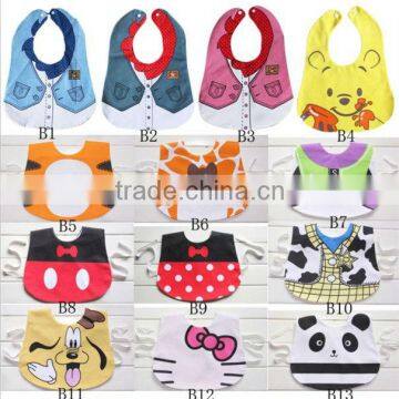 Cute Animal Cartoon Cotton Baby Bibs Lovely Waterproof Infant Bibs photo-3