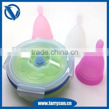 portable folding Medical Silicone Soft Women Cup Menstrual Period Cup