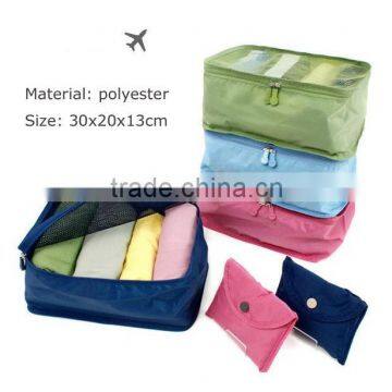 polyester foldable T-shirts storage bag for travel