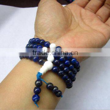 6mm 8mm Tibetan Buddhist Lapis Lazuli Mala 108 Beads Crystal Malas photo-3