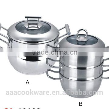 Stainless Steel 304 Apple Shape Steamer Set For Induction Cooker