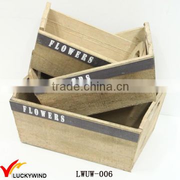 Vintage Wooden Wholesale Planter Boxes with Handles