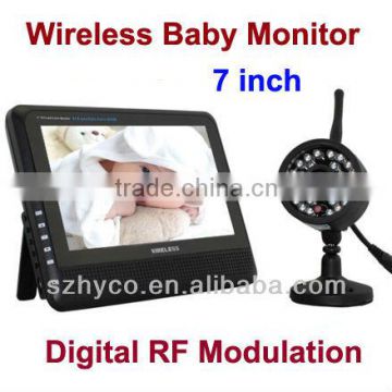 2.4GHz 7inch LCD screen nighht vision digital baby monitor