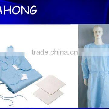 hot sale nonwoven disposable sms isolation gown