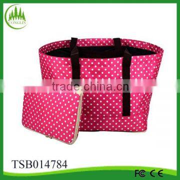 New product for 2014 fashion latest cute women folding print cotton bag