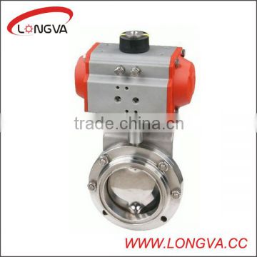 China single acting rotary pneumatic actuator butterfly valve