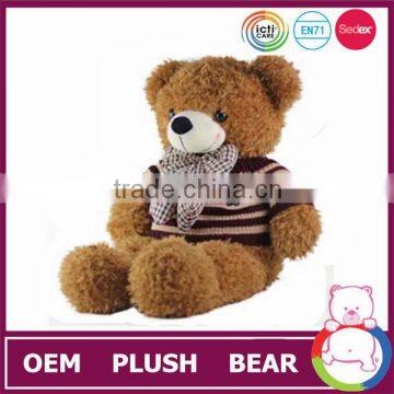 Shanghai New design promotional tedy bear plush toy with cloth